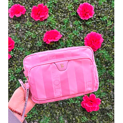 COSMETIQUERO VS ROSA LISO DOBLE CIERRE