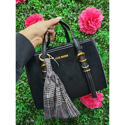 CROSSBODY STEVE MADDEN NEGRO CUADRADO GAMUZA