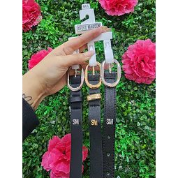 PACK CINTURON TRIPLE STEVE MADDEN NEGRO M/L