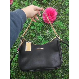 CROSSBODY MK NEGRO LISO FORMA LUNA