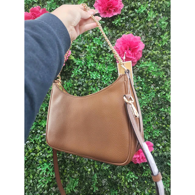 CROSSBODY MK CAFÉ LISO FORMA LUNA