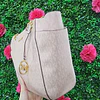 TOTE MK ROSADO MONOGRAMO FORMA DE BESO