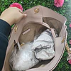 TOTE MK ROSADO MONOGRAMO FORMA DE BESO