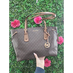 TOTE MK CAFÉ MONOGRAMO CIERRE COMPLETO XL