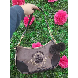 CARTERA DE HOMBRO JUICY CAFÉ POMPON