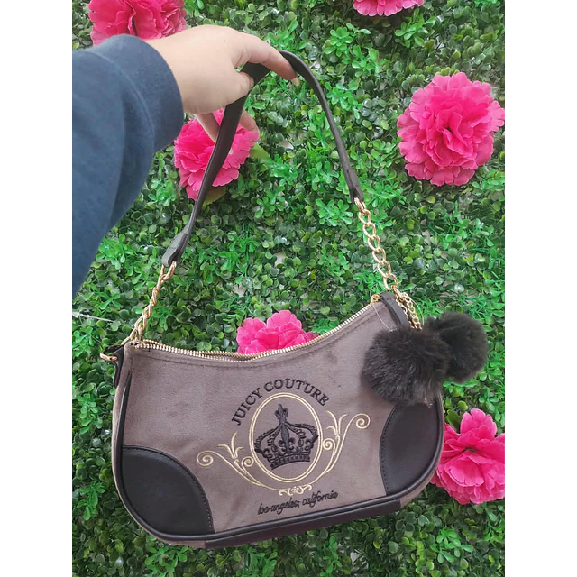 CARTERA DE HOMBRO JUICY CAFÉ POMPON
