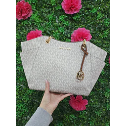 TOTE MK VAINILLA MONOGRAMO FORMA DE BESO