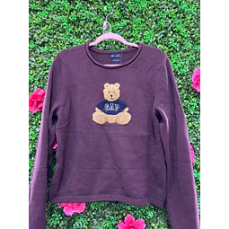 SWEATER GAP CAFÉ OSITO TALLA M