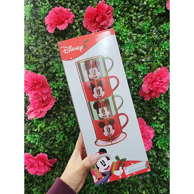 SET DE 4 TAZAS MICKEY/MINNIE