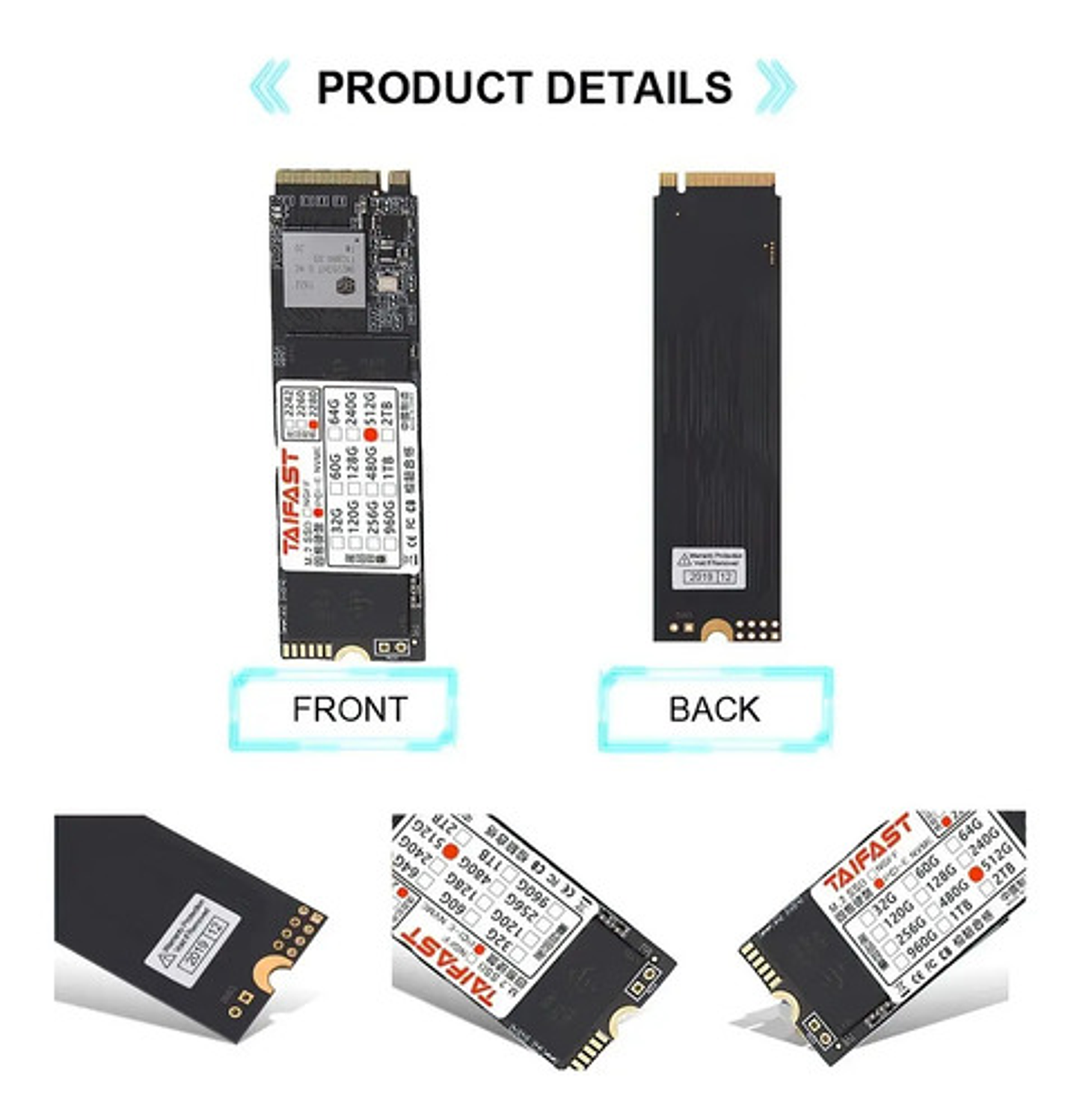 Disco Sólido Ssd M.2 Nmve Taifast De 256gb Pcie Tlc 3