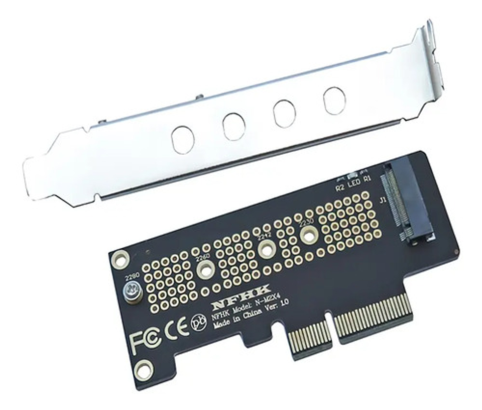 Tarjeta Vertical Adaptador Ssd M.2 Nvme Pcie X4 Con Soporte 1