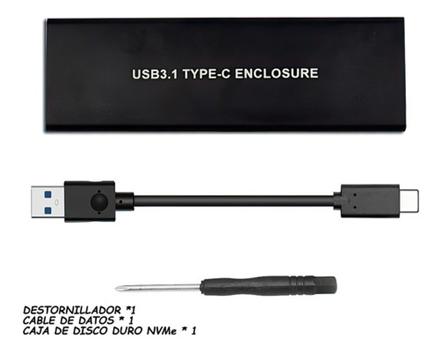 Adaptador Case Cofre Disco Ssd M2 M.2 Nvme Key M A Usb 3.0 2