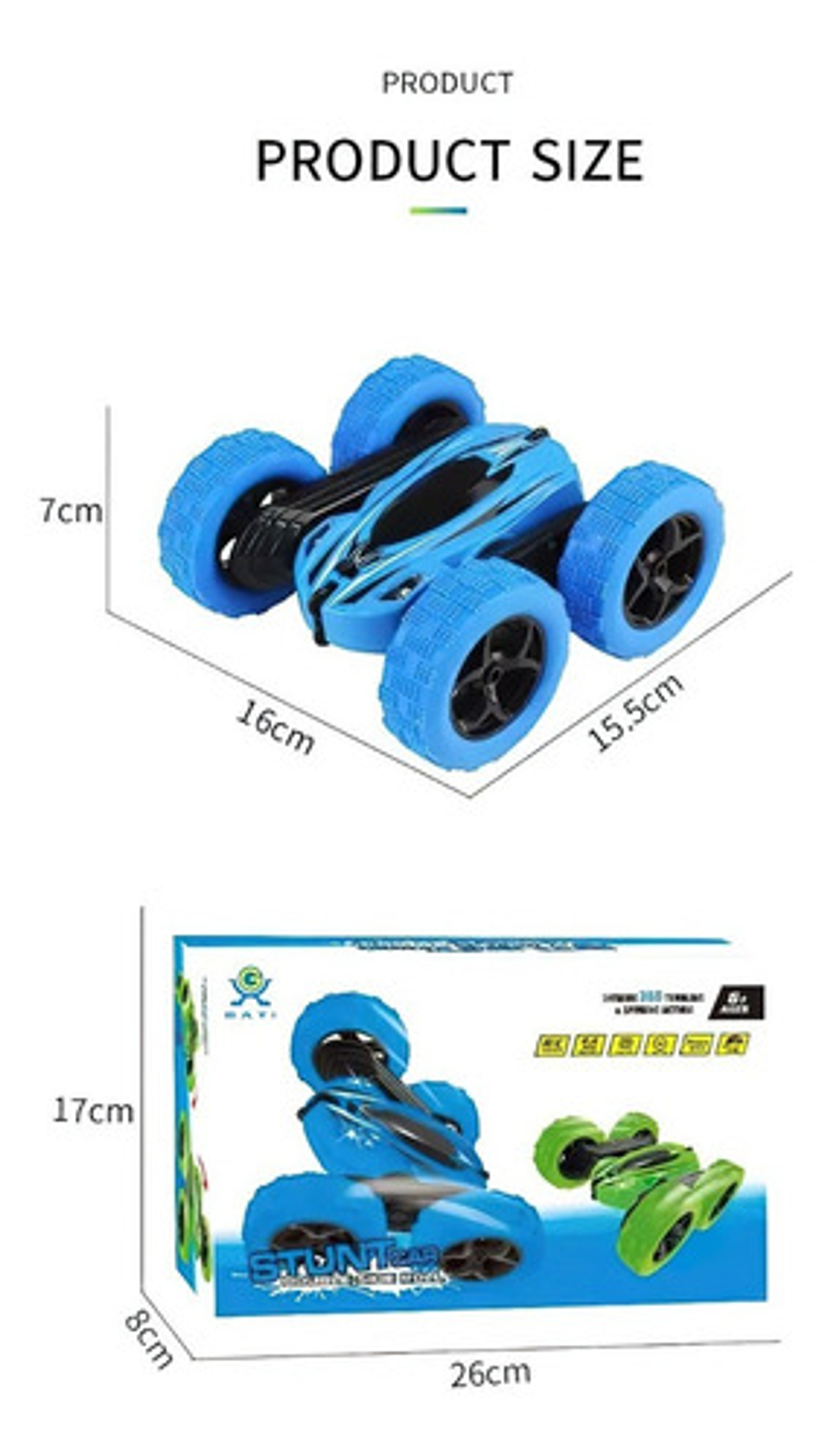 Carro Acrobacia Doble Cara 360° Rotación Con Control Remoto  4
