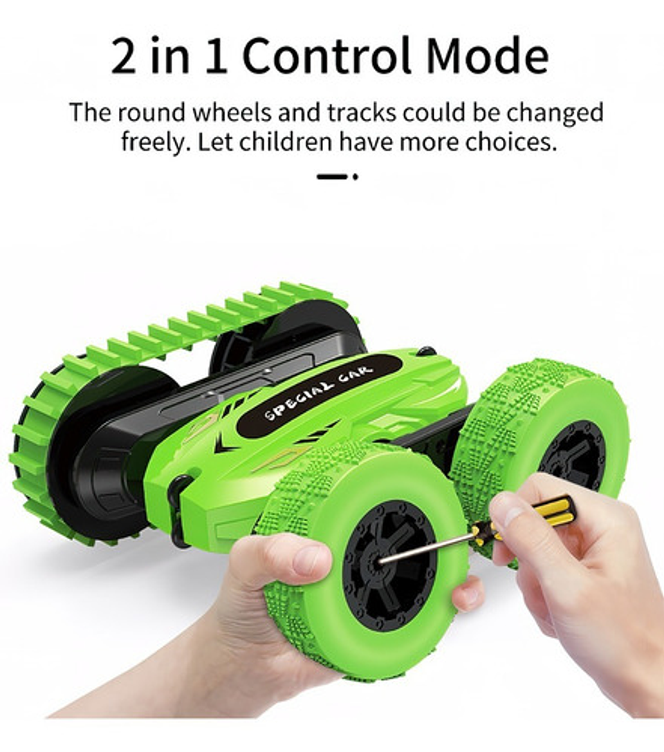 Carro Acrobacia Doble Cara 360° Rotación Con Control Remoto  11