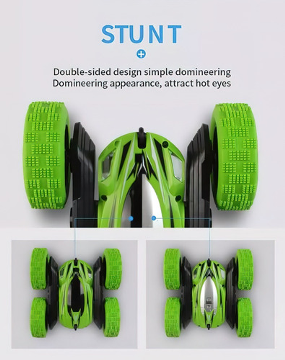 Carro Acrobacia Doble Cara 360° Rotación Con Control Remoto  14