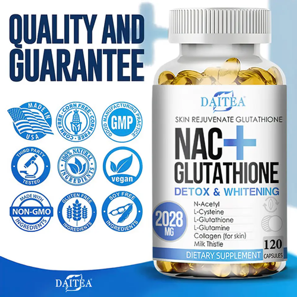 Nac + Glutation Colágeno Q10 Antioxidante Y Rejuvenecedor 4