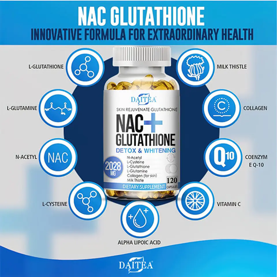 Nac + Glutation Colágeno Q10 Antioxidante Y Rejuvenecedor 5