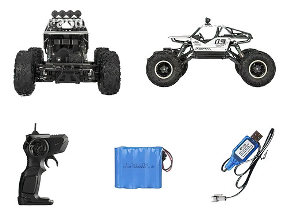 Carro Todoterreno Con Control Remoto 2,4 Ghz 4x4 Suspensión 20