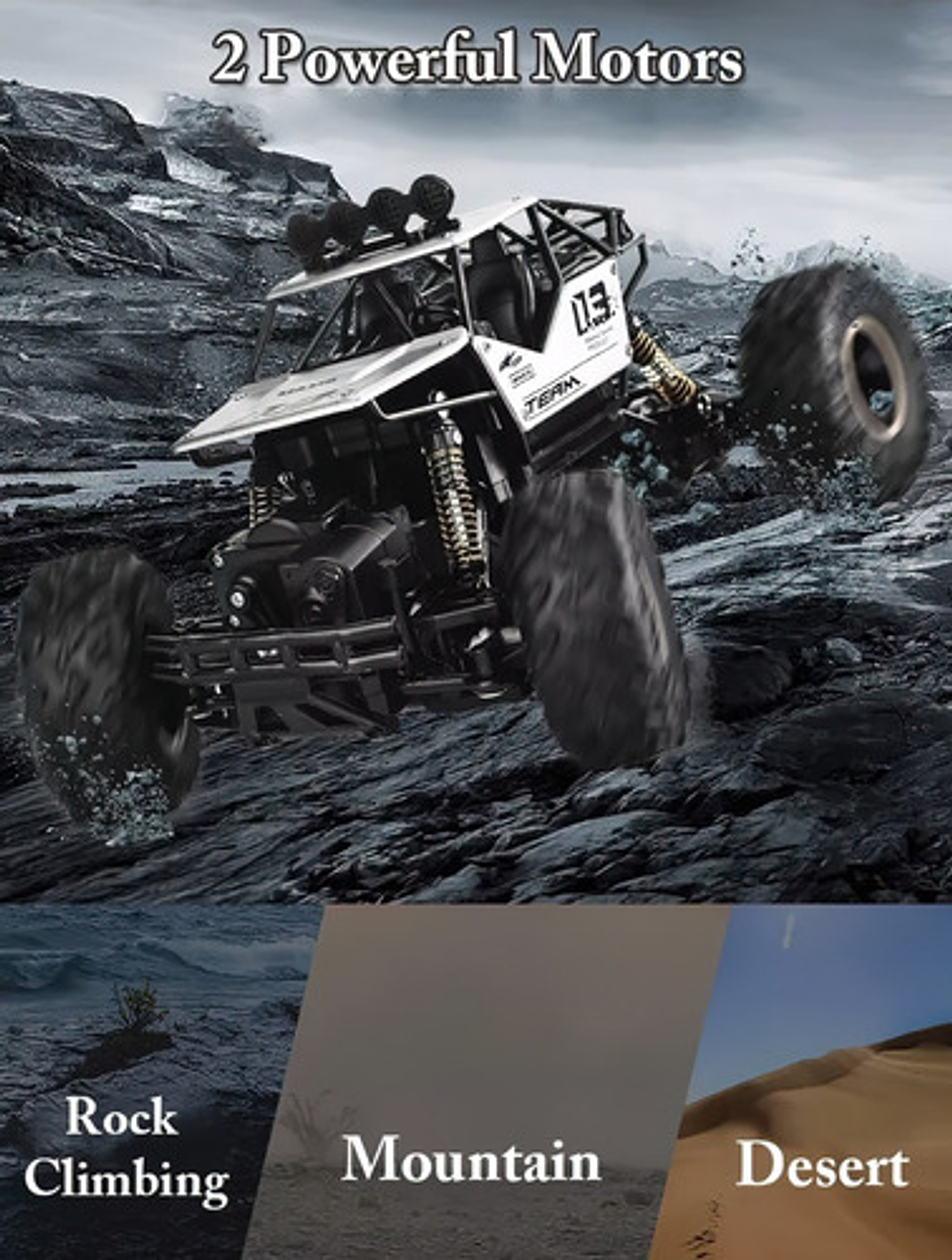 Carro Todoterreno Con Control Remoto 2,4 Ghz 4x4 Suspensión 22