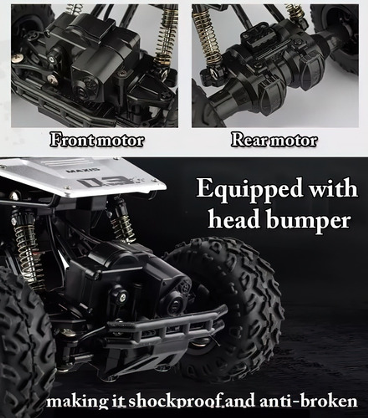 Carro Todoterreno Con Control Remoto 2,4 Ghz 4x4 Suspensión 25