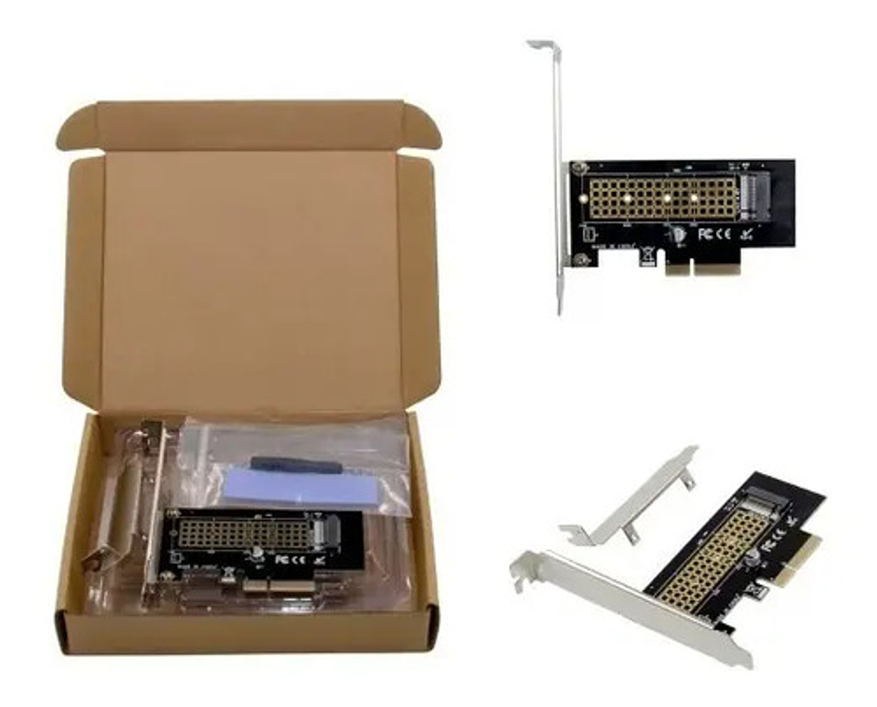 Tarjeta Vertical Adaptador Ssd M.2 Nvme Pcie X4 Con Soportes 1