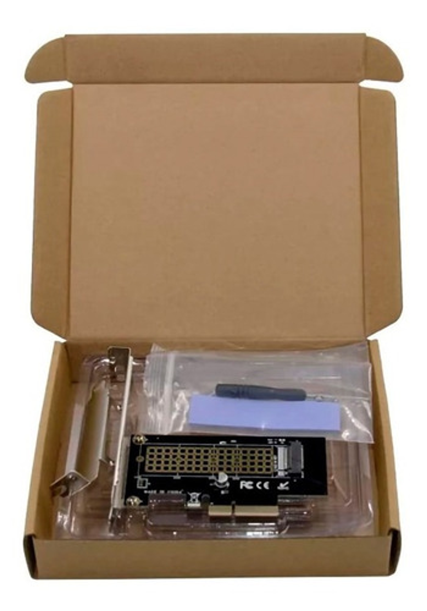 Tarjeta Vertical Adaptador Ssd M.2 Nvme Pcie X4 Con Soportes 4