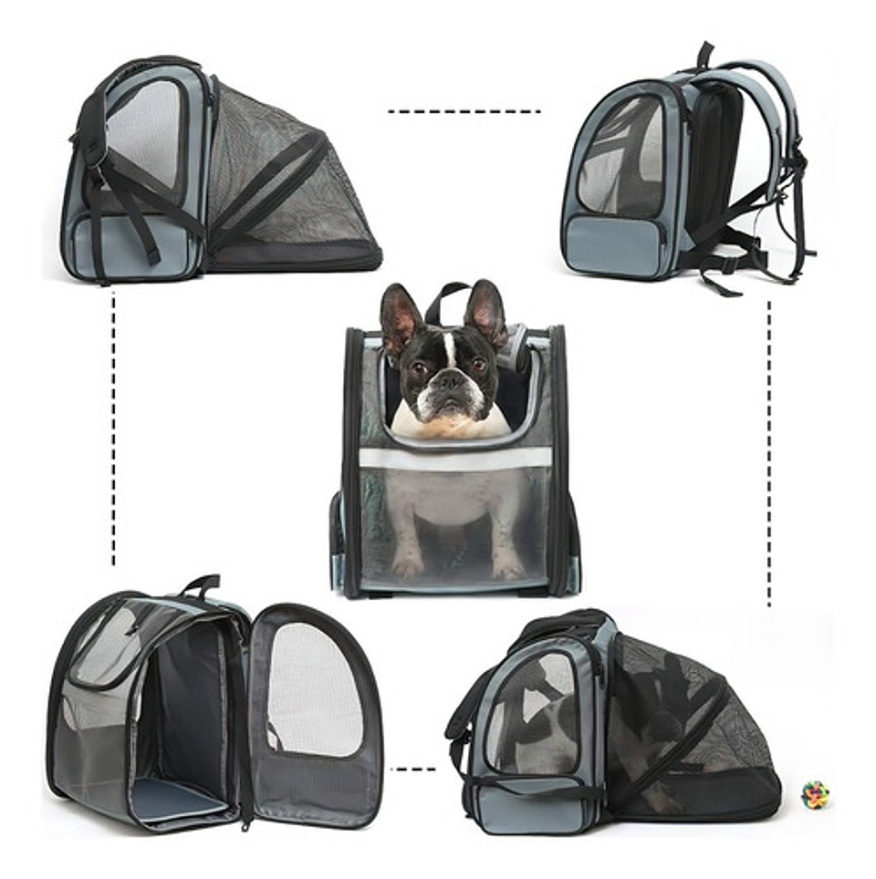 Mochila Plegable Para Mascotas, Malla Transpirable 2