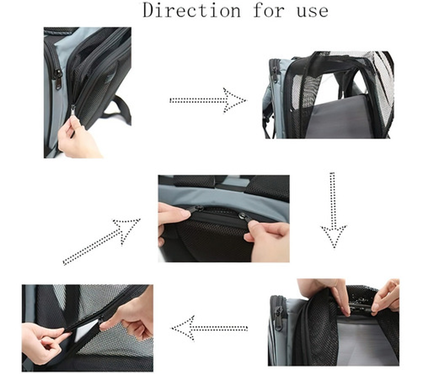 Mochila Plegable Para Mascotas, Malla Transpirable 6