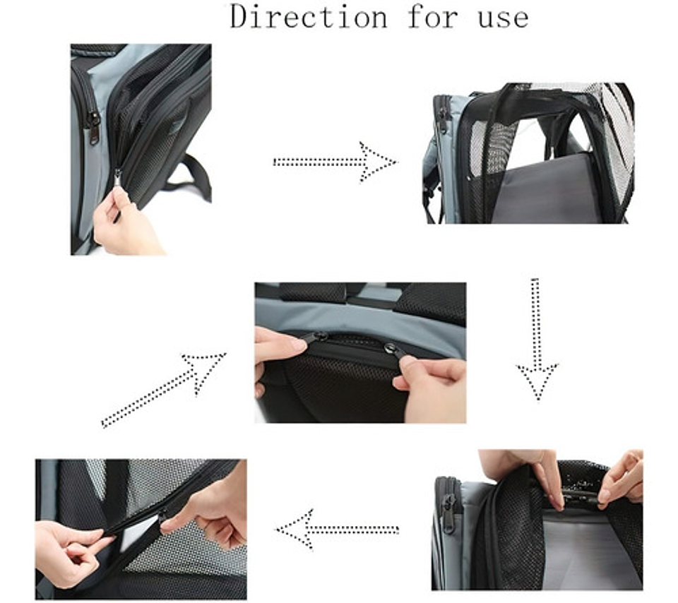 Mochila Plegable Para Mascotas, Malla Transpirable 6