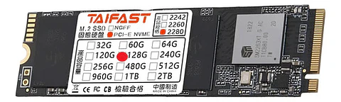 Disco Sólido Ssd M.2 Nmve Taifast De 128gb Pcie Tlc