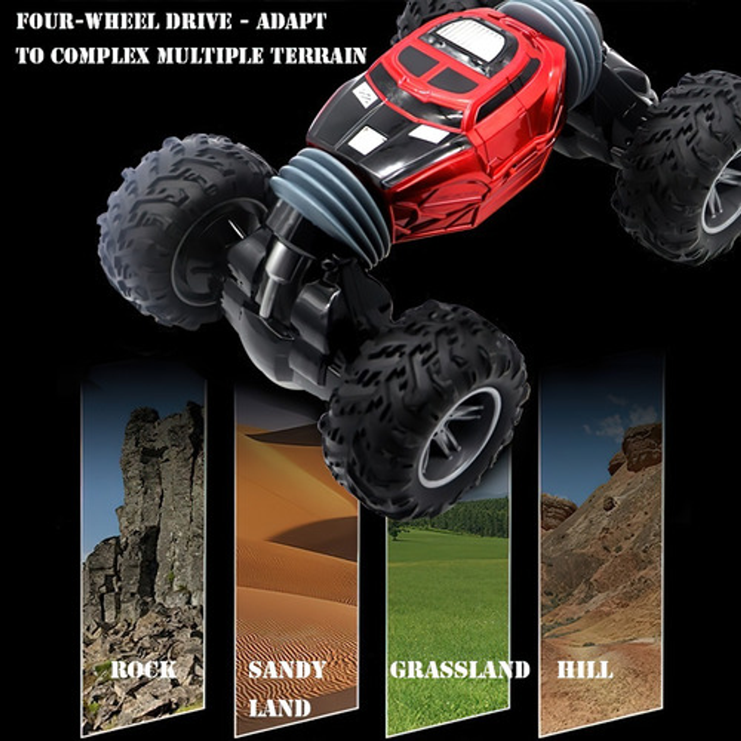 Carro Todoterreno Con Control Remoto 2,4 Ghz 4x4 Jjrc Q70 4