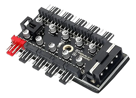 Hub Controlador De Velocidad De Ventiladores  Pc 1 A 10 Vías