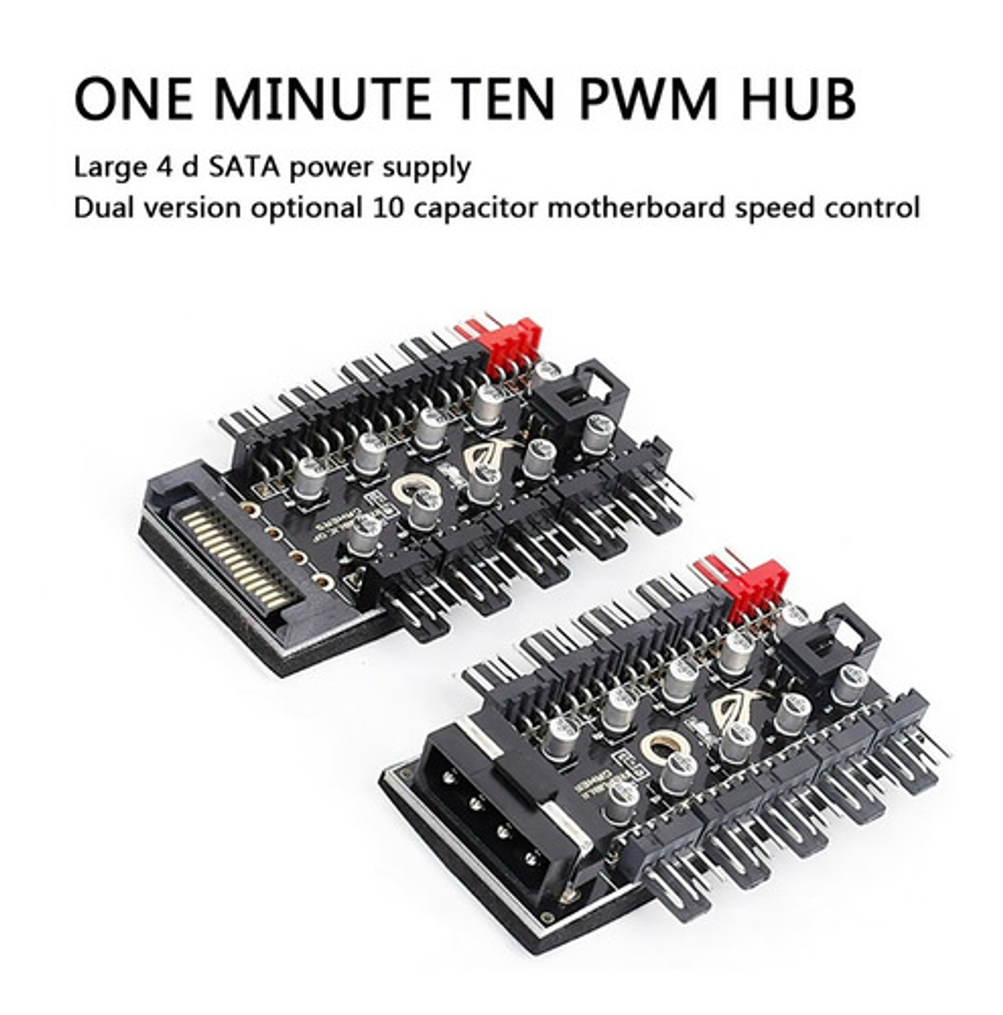 Hub Controlador De Velocidad De Ventiladores  Pc 1 A 10 Vías 3