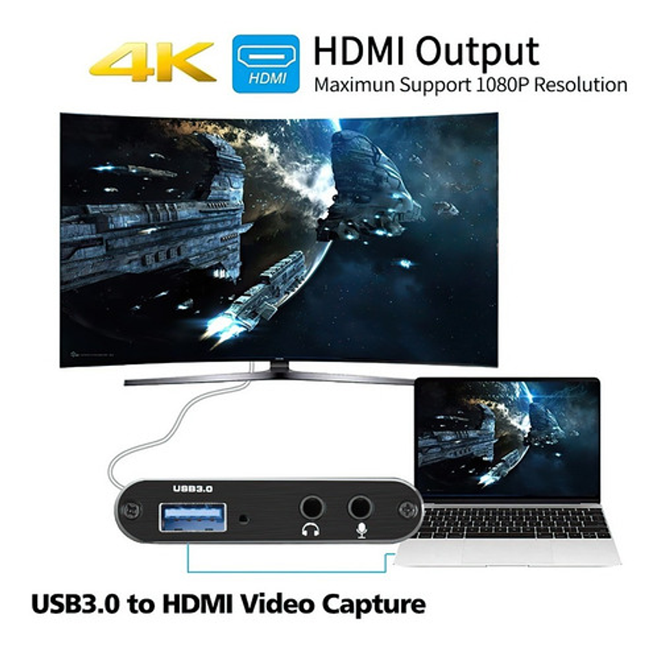 Tarjeta De Captura De Vídeo 4k Usb 3,0, Compatible Con Hdmi 7
