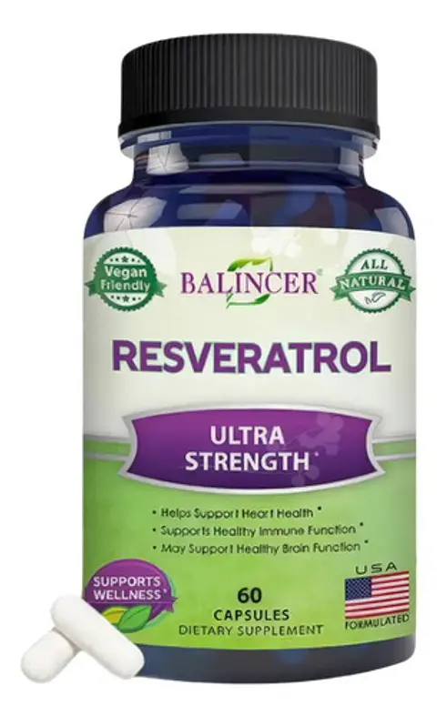 Resveratrol Antioxidante Original Botella De 60 Cápsulas