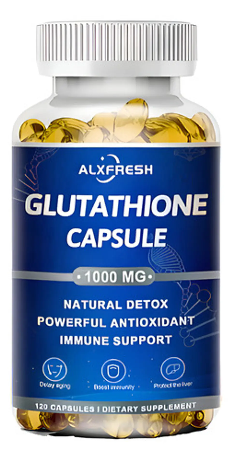 L-Glutation Glutathione 1000Mg 120 Cápsulas. Alxfresh 1