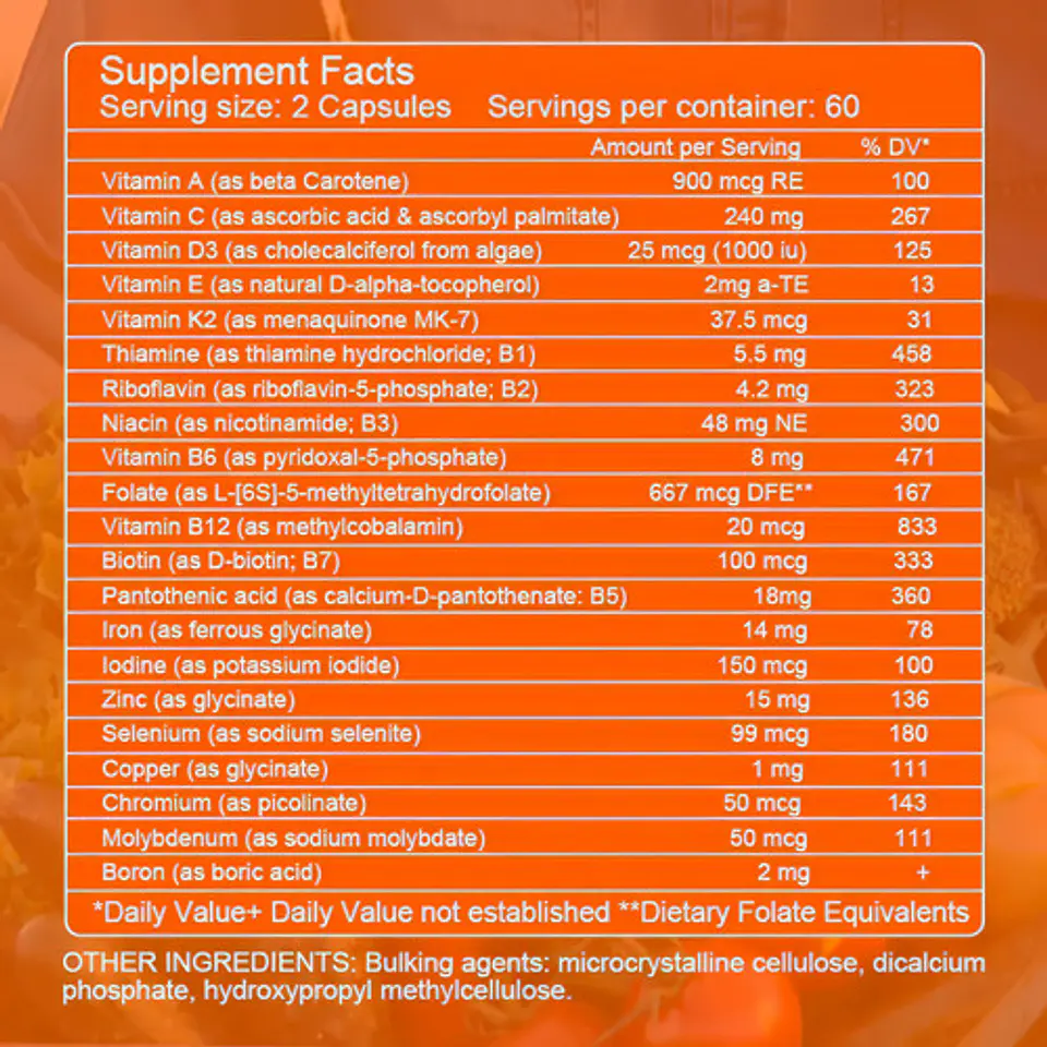 Multivitamínico Con Minerales Bienestar General Y Energía  2