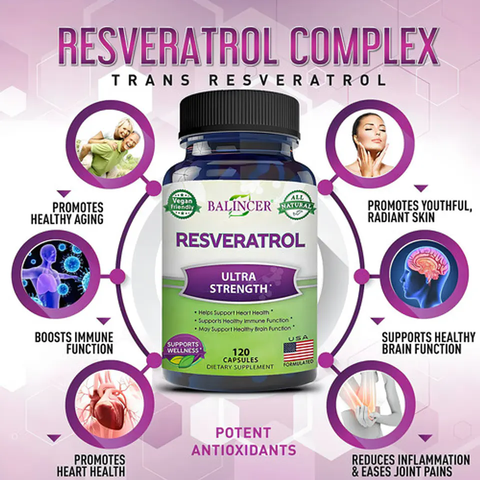 Balincer Resveratrol Natural Antiage 60 Capsulas 3