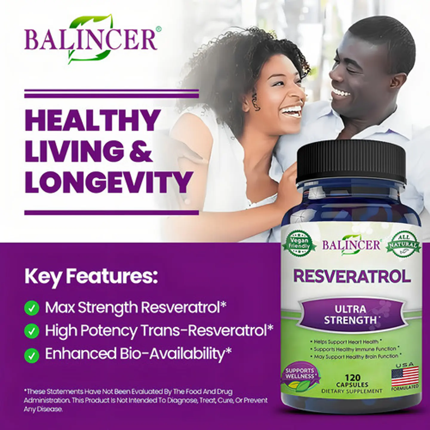 Balincer Resveratrol Natural Antiage 60 Capsulas 5