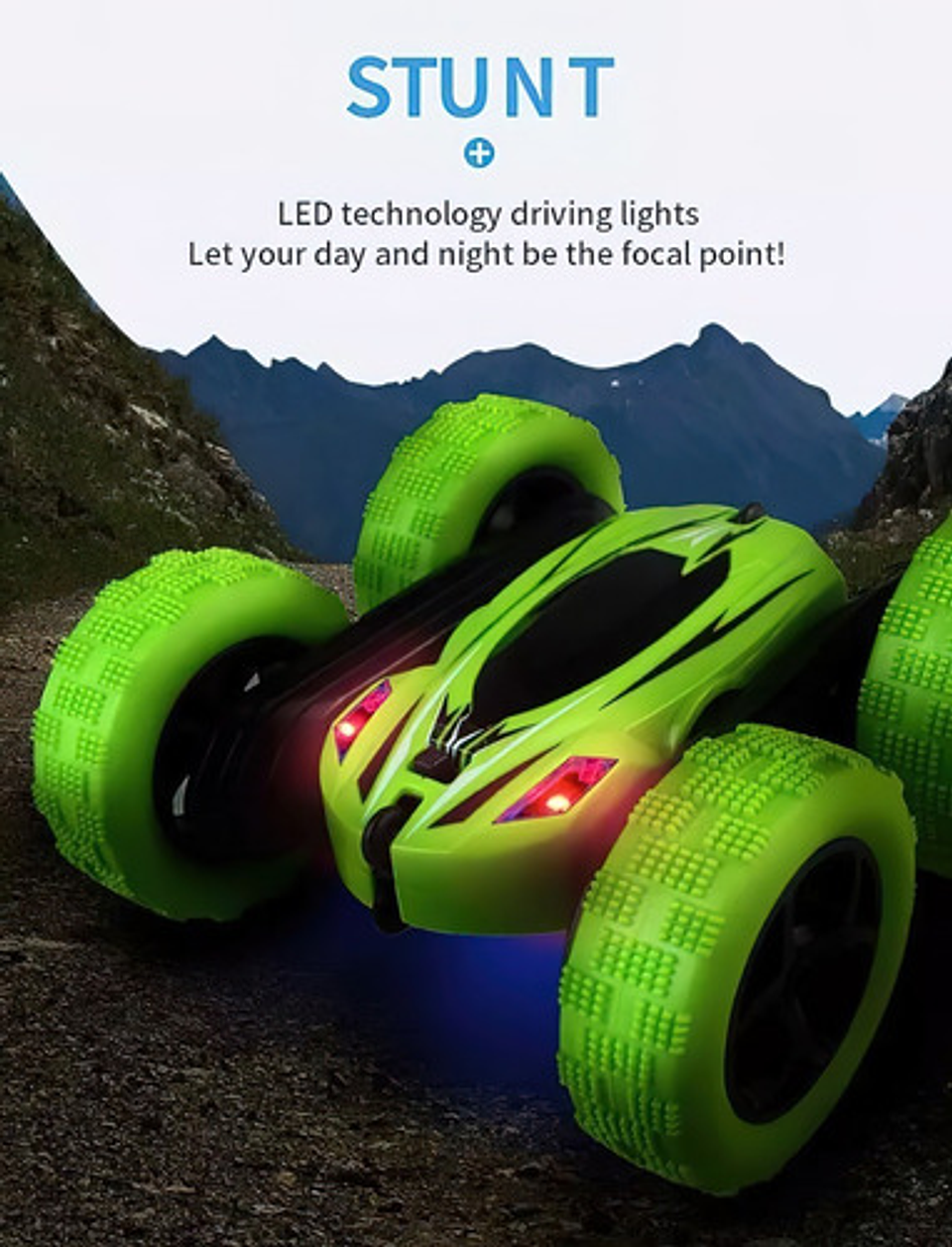 Coche Acrobático De Juguete Con Faros Es Tanque Y Camión.  6