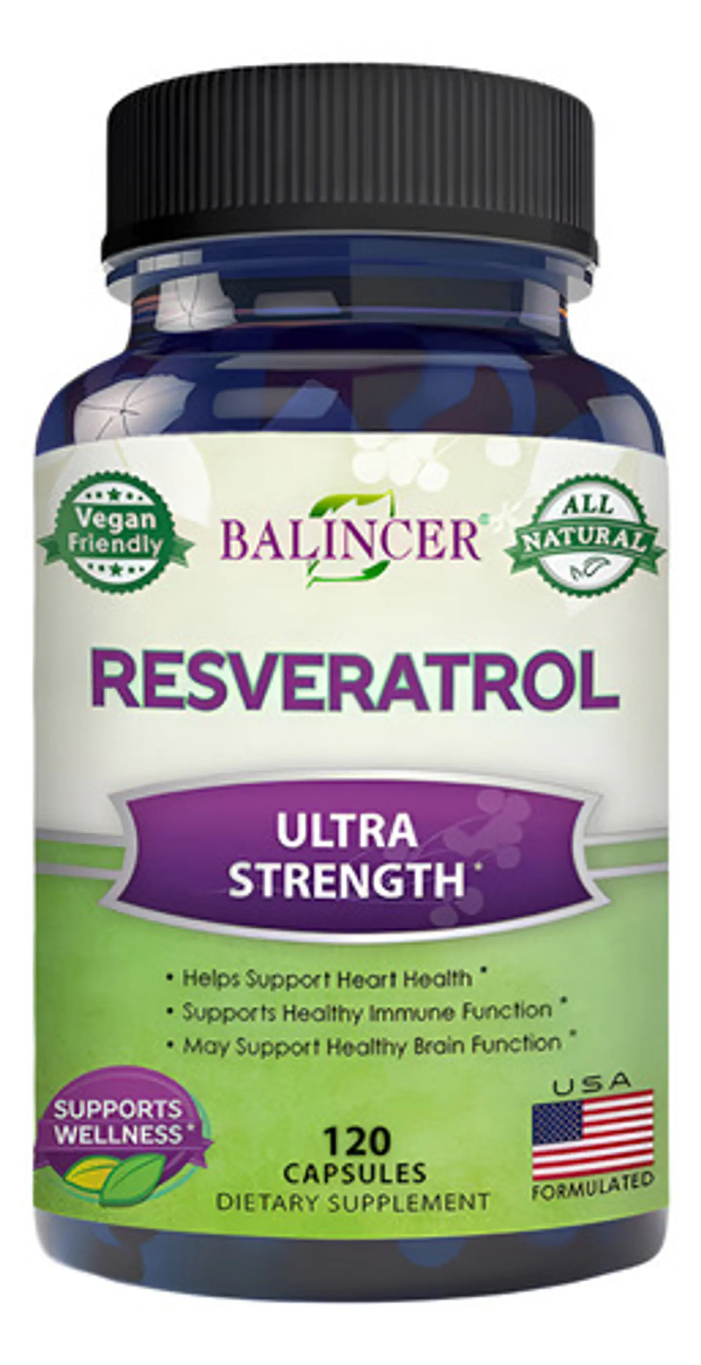 Resveratrol Cardio-Poder Antioxidante 120 Cápsulas De 500Mg 1