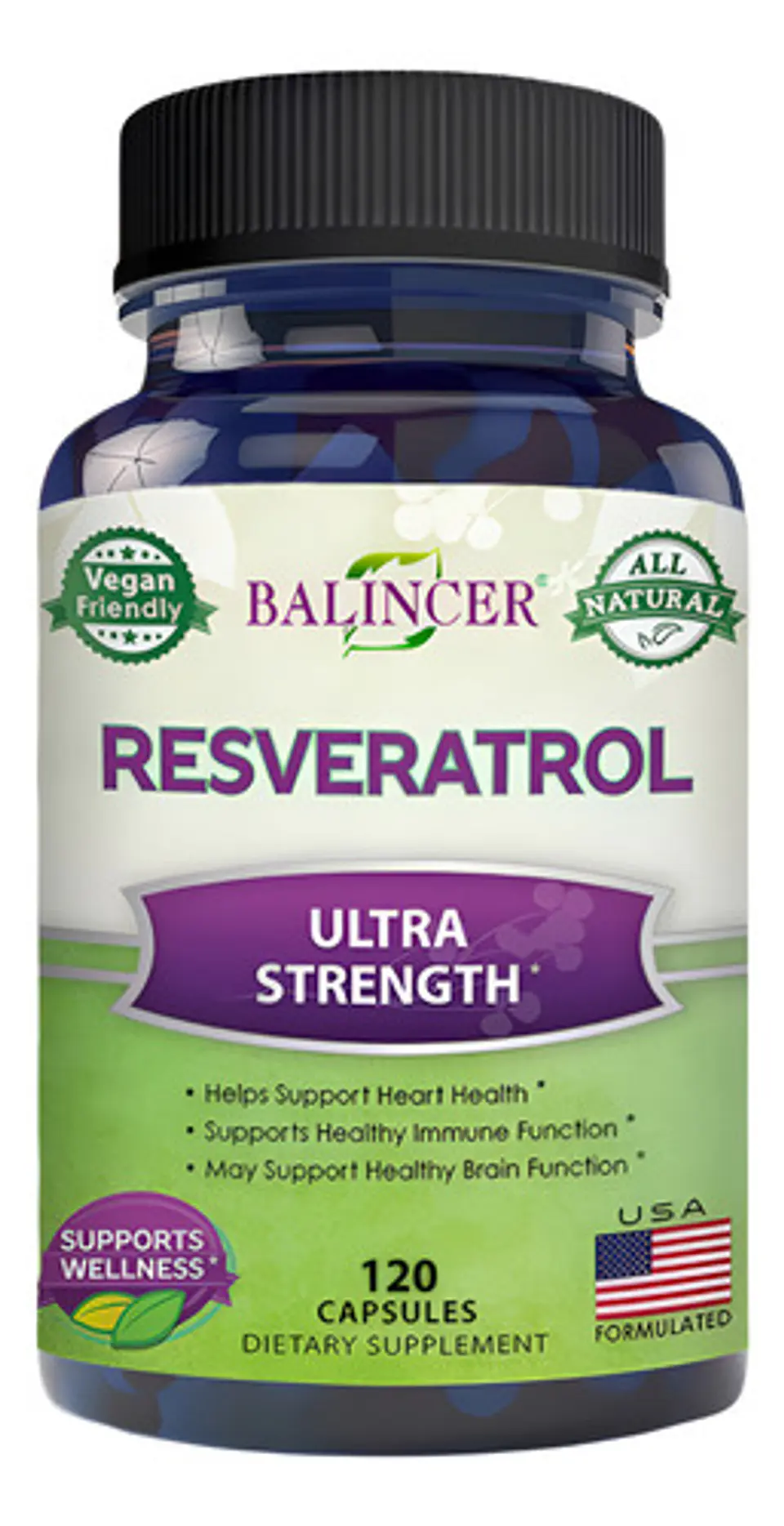 Resveratrol Cardio-Poder Antioxidante 120 Cápsulas De 500Mg 1