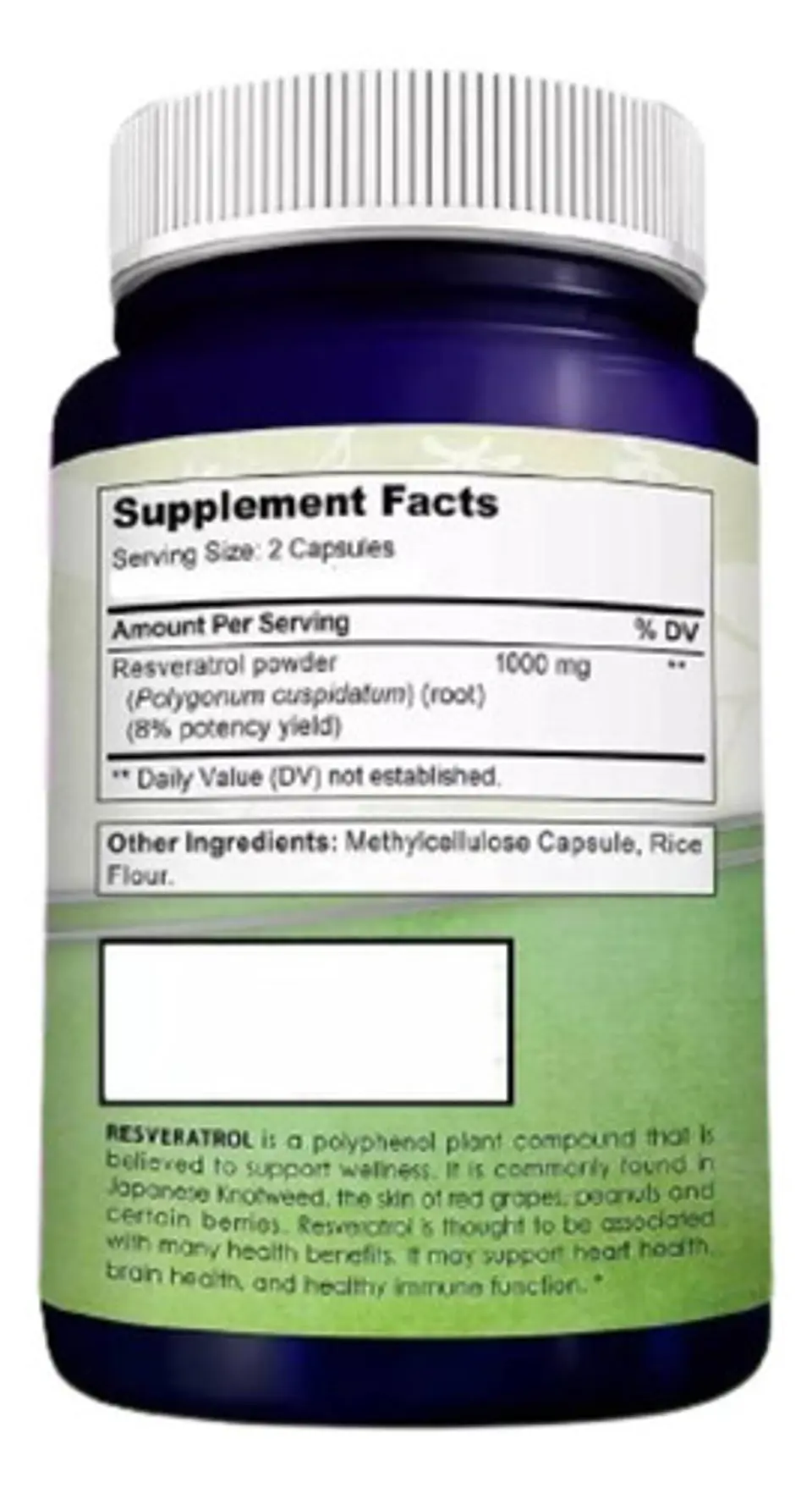 Resveratrol 500Mg Cápsulas Balincer Libre De Gluten Y Vegano 120 Unidades 2