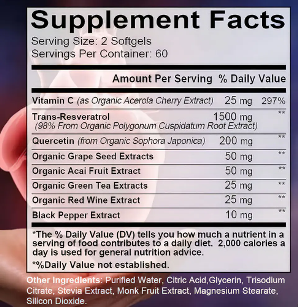 Kenofor Resveratrol 1500Mg Antioxidante Cápsulas Veganas Sin Sabor 120 Cap 6