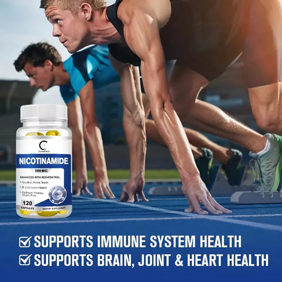 Antioxidante Nicotinamida 500Mg + Resveratrol 120 Cápsulas 5