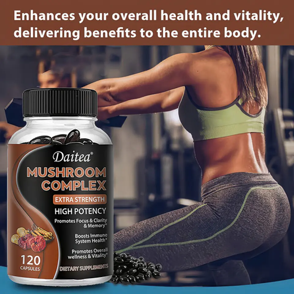 Mushroom Complex 10 Hongos 2.400 Mg 120 Cápsulas 6