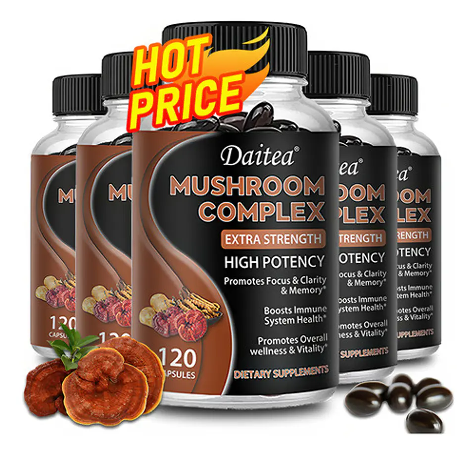 Mushroom Complex 10 Hongos 2.400 Mg 120 Cápsulas 9