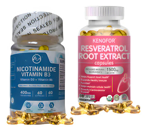 Resveratrol 1500 Mg Y Nicotinamida Con Coq10 400 Mg 120 Cáps