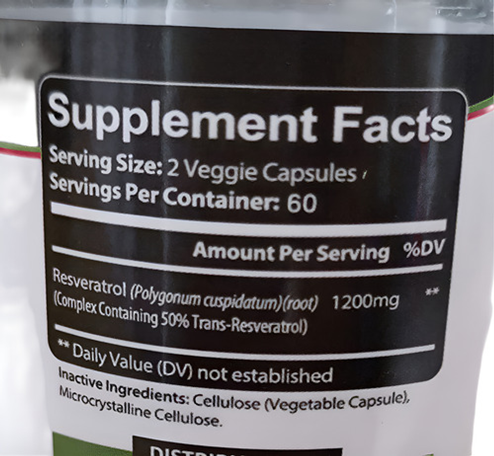 Resveratrol 1200 Mg  Protector Antioxidante 120 Cápsulas 2