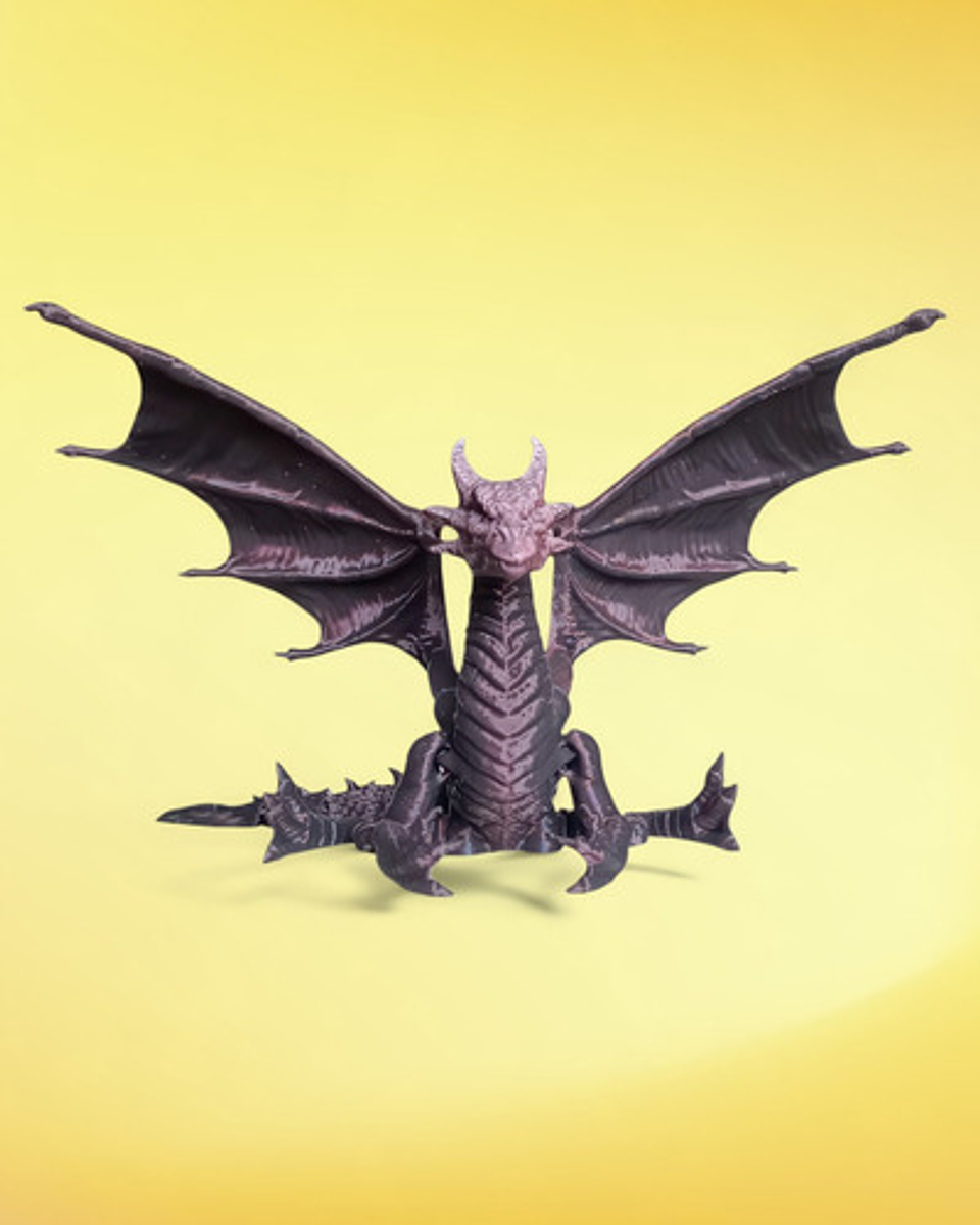 Decoración Dragón Articulado Con Alas Abiertas 2